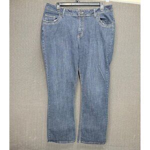 Riders By Lee Womens Size 20W Mid-Rise Relaxed Fit Bootcut Jeans Blue Denim